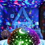 Projector Night Lights For Bedroom Decor Battery Operated Star Sky Moon Light Projector Romantic Color Changing Night Lighting L