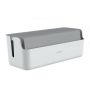 Orico - Multiplug & Surge Protector Storage Box With Device Mount Grey