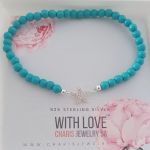 Seraphina 925 Sterling Silver Starfish Bracelet Natural Stone Stretch Bracelet