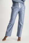 Miya Vinyl Straight Leg Pant - Blue - M
