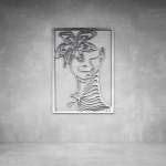 Lady Blossom Wall Art - 1000 X 750 X 20 Matt White Outdoor With Leds