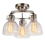 Edmund Metal And Glass Ceiling Light Chrome