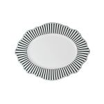 Ivory Noir 35CM Oval Platter Black & White