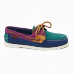 Sebago Rossisland Multi-colour Nubuck Boat Shoes Blue Petrol Violet Tan - Speedtrainer