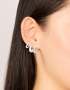 Waterproof Stainless Steel Basic Pav & Plain Huggie Earrings 3-PACK