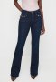 Sissy Boy Arlo: Mid Waist Bootleg With Pocket Detail - Blue Black