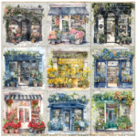 Tear Resistant Deco Print Little Flower Shop 9'S