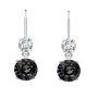 Kate Earring - Silver Night Crystal