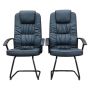 Set Of 2 Black Visitor Office Chairs