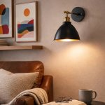 Atelier Metal Wall Light - White Chrome Black Brass - White And Chrome