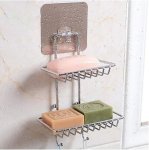 Self-adhesive 2-TIER Soap Holder