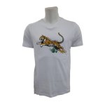 Ed Japan Pouncing Tiger Mens T-shirts White