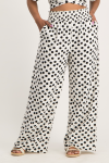 Amara Spot Linen Ankle Grazer - L