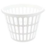 Addis White Laundry Basket 26L