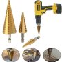 Perfect Steel Step Cone Titanium Drill Bit Tool Hole Cutter Tools Home Supplies