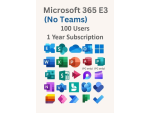 Microsoft 365 Enterprise E3 - 100 Users 1 Year Subscription With Teams