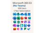 Microsoft 365 Enterprise E3 - 100 Users | 1 Year Subscription (With Teams)