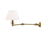 Portland Metal Wall Light Brass Black Silver - Antique Silver