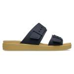 Brooklyn Buckle Low Sandal - Black tan W11