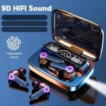 Headset Tws Earphone Intelligent Touch Control Wireless Headphones Waterproof LED Display With Flashlight