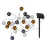 Solar LED 20 Colour Cotton Balls Garland IP44
