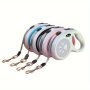 Retractable Dog Leash Durable Nylon With One-button Control Great For Outdoor Walks & Travel With Small And Medium Pets