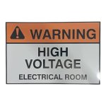 High Voltage Electrical Room Safety Sign 20X30CM