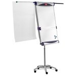 Nobo Piranha Mobile Magnetic Easel With Extending Arms White silver – 1901920
