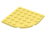 Parts Plate Round Corner 6 X 6 6003 - Bright Light Yellow
