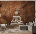 Wall Mural Buddha Wooden Buddha Art