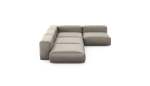 Four Module Corner Sofa - Velvet - Stone - 241CM X 346CM