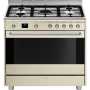 Smeg 90CM Cream Cooker With Gas Hob - SSA91MAP2