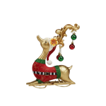 Goldair Gold Metal Laying Deer 37X29X42CM