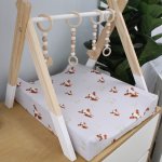 Changing Mat Cover Watercolor Grey And Green Farm Set