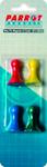 Parrot 30mm Magnets Map Pins Card Of 4