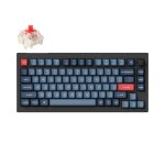 Keychron V1 Max Qmk via Wireless Custom Mechanical Keyboard Red Switches - Black