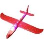 Glider Throw Foam Airplane With Lights Red