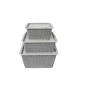 Stackable Ventilated Laundry Baskets With Lids - Set Of 3