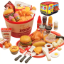 83 Pcs Burger Play Food Set Diy Pretend Playset Tent Toy Kids Children Gift