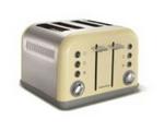 Morphy Richards Cream Accents 4 Slice Toaster