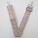 Vintage Tote Bag Straps Silver Metal - Lilac