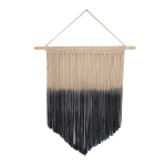 Macrame Wall Hanging Serene - Natural With Charcoal Grey