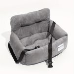 Dog Car Booster Plush Seat For Travel Washable Car Puppy Carrier Bed With Adjustable Safety Leash Pet Warm Kennel Seat For Puppi