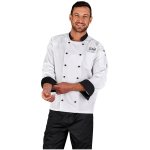 Unisex Long Sleeve Toulon Chef Jacket - White 5XL