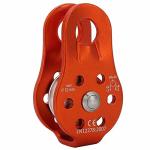 Pulley 26KN Aluminium Alloy Heavy Duty Single Swivel Rope Pulley Block For 12MM Rope Climbing Orange