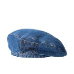 Omlamp Y2K Hats Kpop Outfits For Women Painters Hat Denim Beret Women's Cap Hip-hop Beanies Grunge Retro Girl Caps Dark Denim Bl