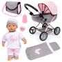 Toy 6IN1 Deluxe Set - 59CM Cosy Dolls Pram With 36CM Doll