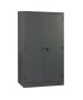 Steel Stationery Cupboard 4-TIER Hammertone Grey