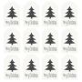 Craft Diy Cute Christmas Themed Gift Card Tag Set Of 100 7CM - Tree