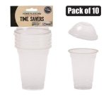 Picnic Cups Dome 300ML PACK-10 Clear